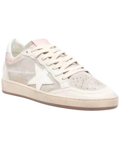 Golden Goose Ballstar Suede Upper Leather Toe Star And Spur Laminated Heel Shoes In Grey