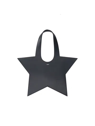 Coperni Black Star Tote Bag In Black