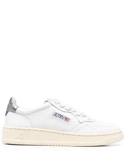 Autry Classic Low-top Sneakers With Logo Patches In White