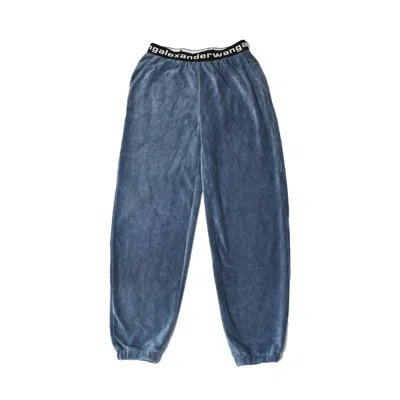 Alexander Wang Fluffy Sweatpant Grey Blue In Xxs