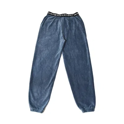 Alexander Wang Fluffy Sweatpant Grey Blue In Xxs