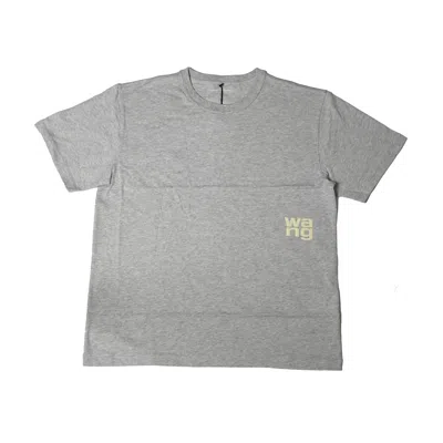 Alexander Wang Puff Logo T-shirt Grey In M
