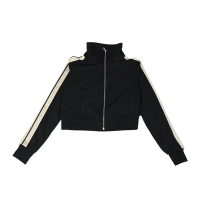 Palm Angels High Neck Zip Track Jacket Black