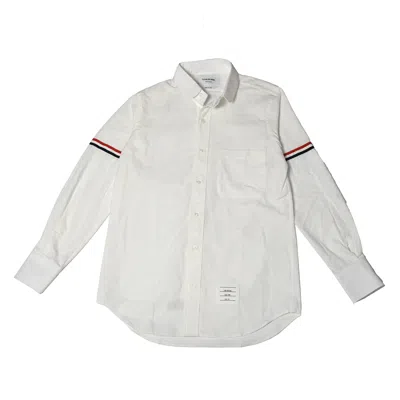 Thom Browne Cotton Shirt With Chest Pocket And Cuffed Sleeves In 00