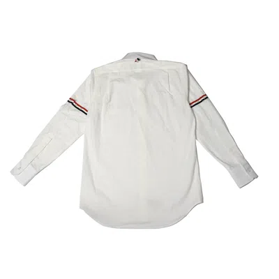 Thom Browne Cotton Shirt With Chest Pocket And Cuffed Sleeves In 00
