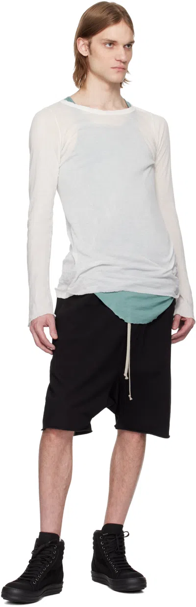 Rick Owens Drkshdw Cargo Pocket Bermuda Shorts Drawstring In Black