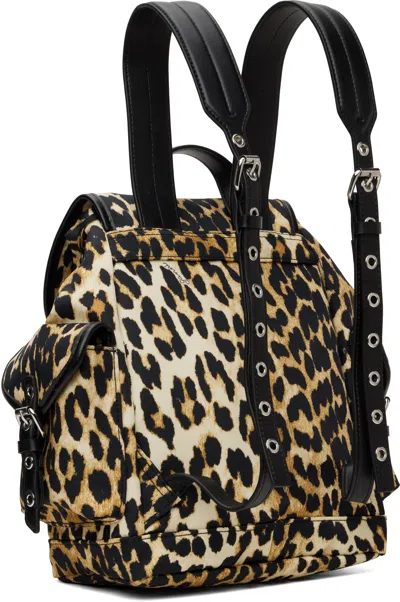 Ganni Women Animalier Print Nano Backpack In Animal Print