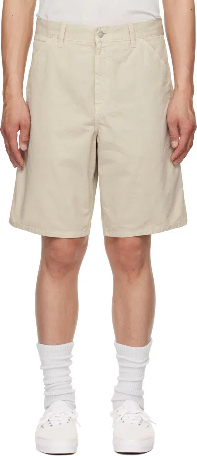 Carhartt Beige Single Knee Shorts In 2lpgd Fleur De Sel