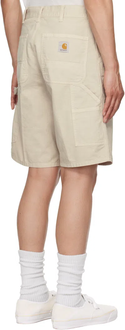Carhartt Beige Single Knee Shorts In 2lpgd Fleur De Sel