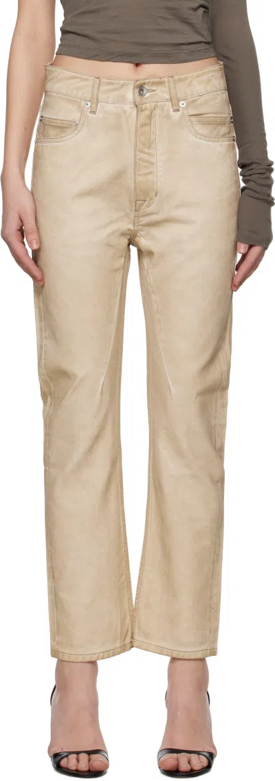 Rick Owens Drkshdw Beige Hollywood Vdd Jeans In Neutral