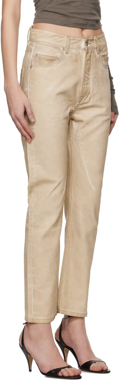 Rick Owens Drkshdw Beige Hollywood Vdd Jeans In Neutral
