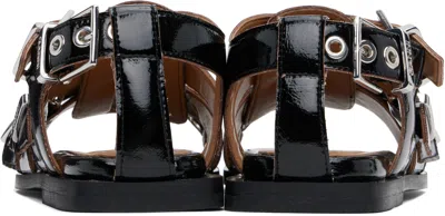 Ganni Women's Feminine Buckle Sandals In 099 Black
