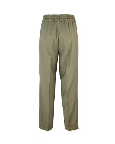 Liu •jo Pantalone Ampio In Tessuto Fluido Con Elastico In Vita In Green
