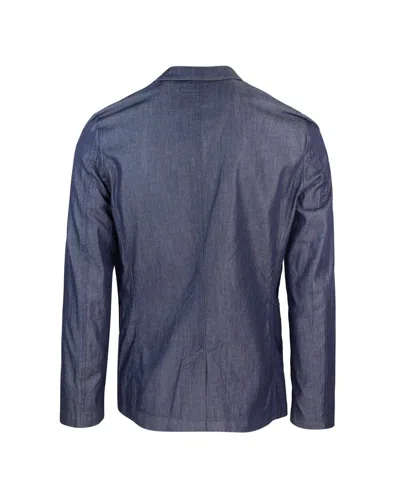Ps By Paul Smith Blazer A Tre Bottoni In Twill Di Cotone Indaco In Blue