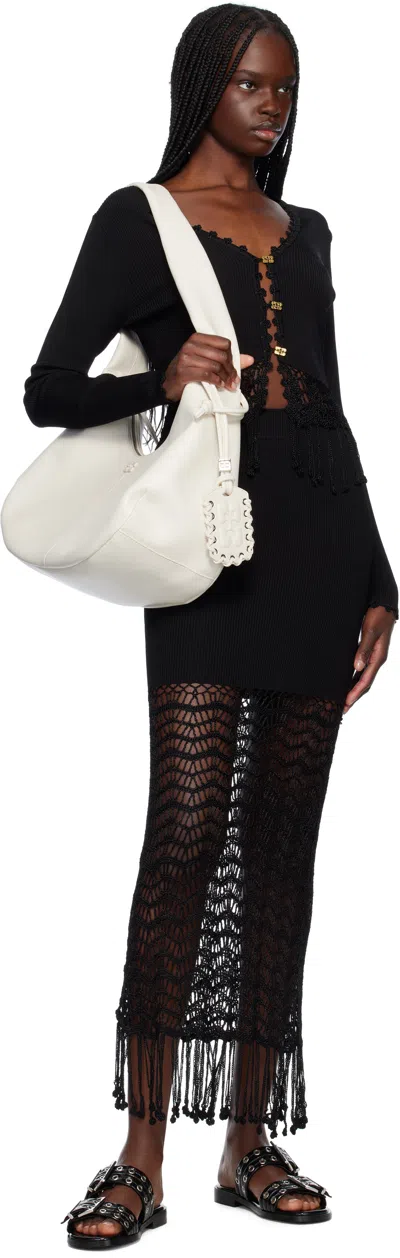 Ganni 5mm Feminine Buckle Strap Sandals In Black