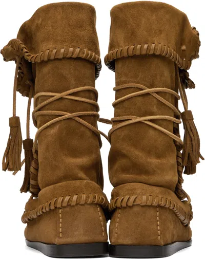 Isabel Marant Women Caramel Suede Winki Boots In Brown