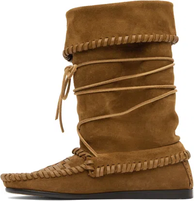 Isabel Marant Women Caramel Suede Winki Boots In Brown