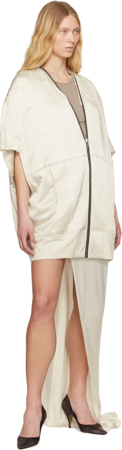 Rick Owens Off-white Hollywood Girdered Bubble Bomber Jacket In 41 Dinge