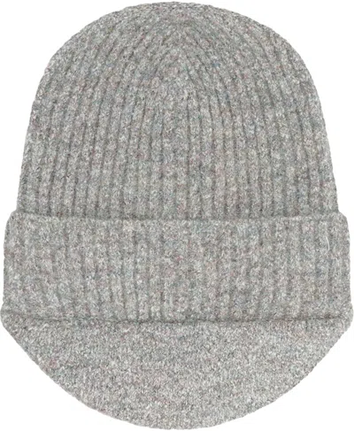 Ranra Ribbed Knit Hat In Grey