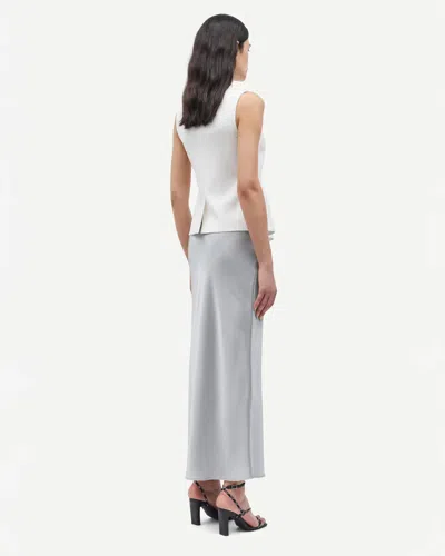 Samsoe & Samsoe Womens Saruma Button-down Woven Waistcoat Egret In White