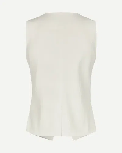 Samsoe & Samsoe Womens Saruma Button-down Woven Waistcoat Egret In White