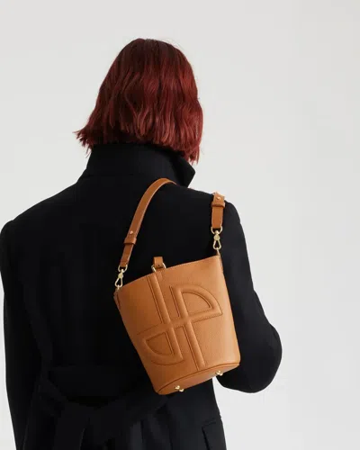 Patou Small Jp Bucket Bag In Brown