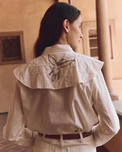 The Great The Beaded Partridge Top In White