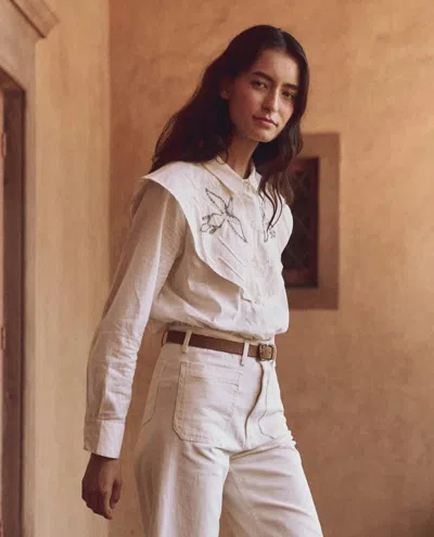 The Great The Beaded Partridge Top In White
