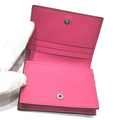 Pre-owned Gucci Pink Leather Wallet (bi-fold) ()