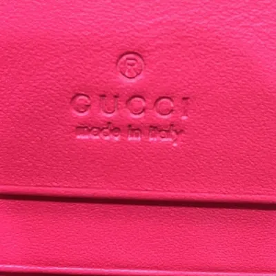 Pre-owned Gucci Pink Leather Wallet (bi-fold) ()