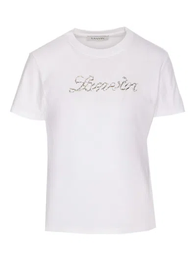 Lanvin Sequin T-shirt In White