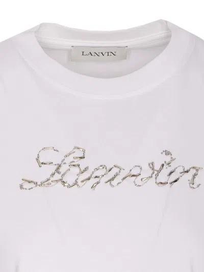 Lanvin Sequin T-shirt In White