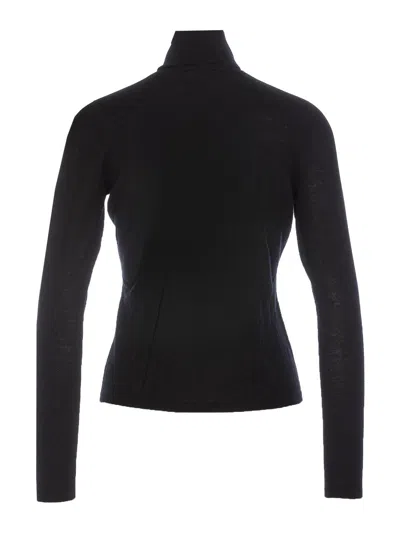 Max Mara Saluto Wool Knit Sweater In Black