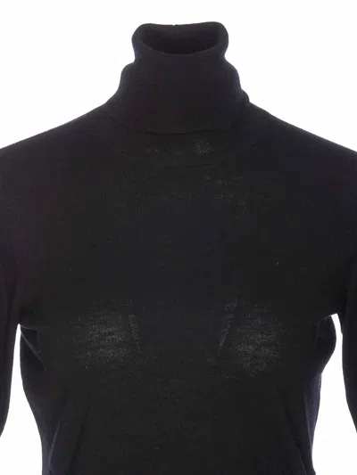 Max Mara Saluto Wool Knit Sweater In Black