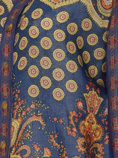 Valentino Garavani Printed Linen Shirt In White