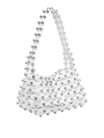 Alexander Wang Studded Shoulder Bag Open Top In White