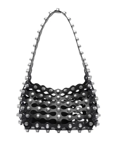 Alexander Wang Studded Strap Shoulder Bag In Black