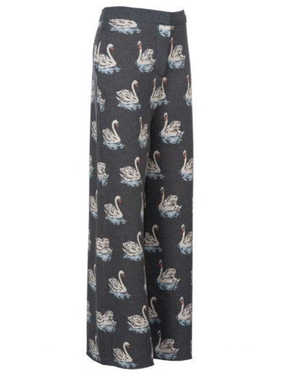 Shop Stella Mccartney Swan Print Trousers In 1165