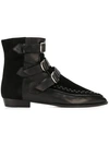 Isabel Marant Dickey Suede And Leather Ankle Boots