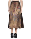 FENDI BOTANICAL WALLPAPER-PRINT A-LINE MIDI SKIRT, GOLD/MULTI