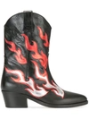 CHIARA FERRAGNI flame Western boots,LEATHER100%