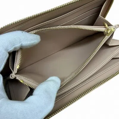 Pre-owned Louis Vuitton Beige Patent Leather Long Wallet (bi-fold) ()