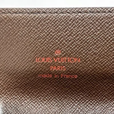 Pre-owned Louis Vuitton Brown Damier Canvas Damier Canvas Long Wallet (bi-fold) () In Brown, Damier Canvas