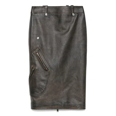 Alexander Mcqueen Leather Skirts