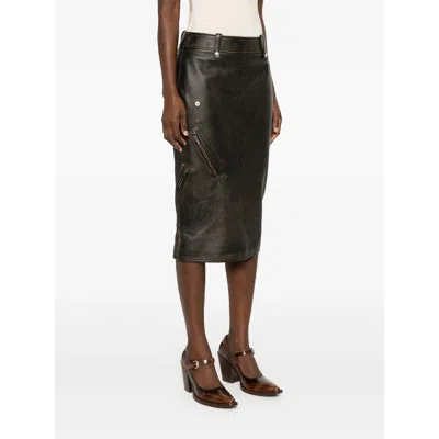 Alexander Mcqueen Leather Skirts