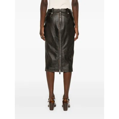 Alexander Mcqueen Leather Skirts