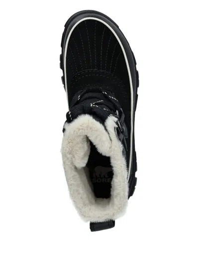 Sorel Tivoli V Wp Waterproof Boots In Black And Fawn In Black Suede