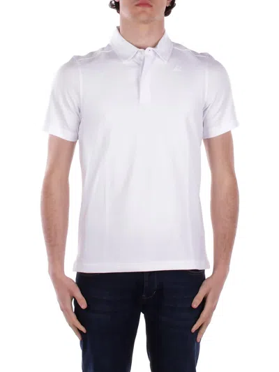 K-way Vincelle Light Stretch White Polo In Bianco Chiari E Naturali