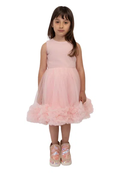 Fun-fun Dress With Logo Fun Fun In Pink