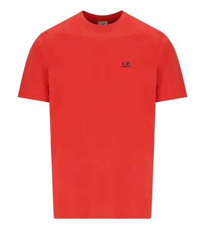 C.p. Company Jersey 30/1 Poinciana Orange T-shirt